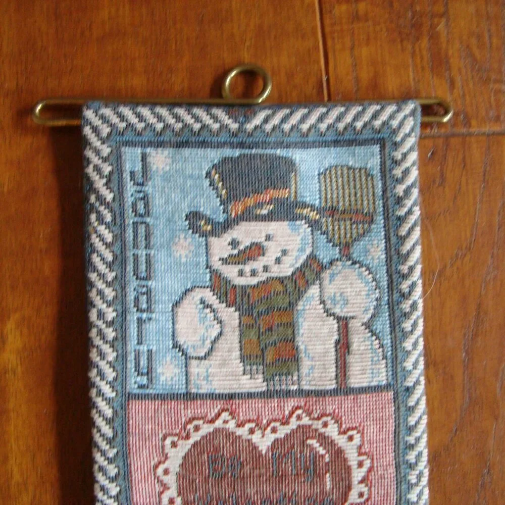 Vintage Tapestry Wall Hanging Monthly Seasons Calendar 36